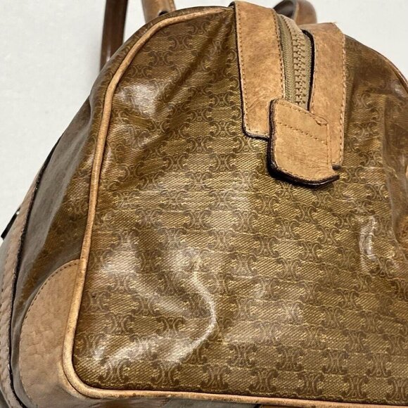 Celine Boston Bag Brown Macadam Pattern - Picture 8 of 10